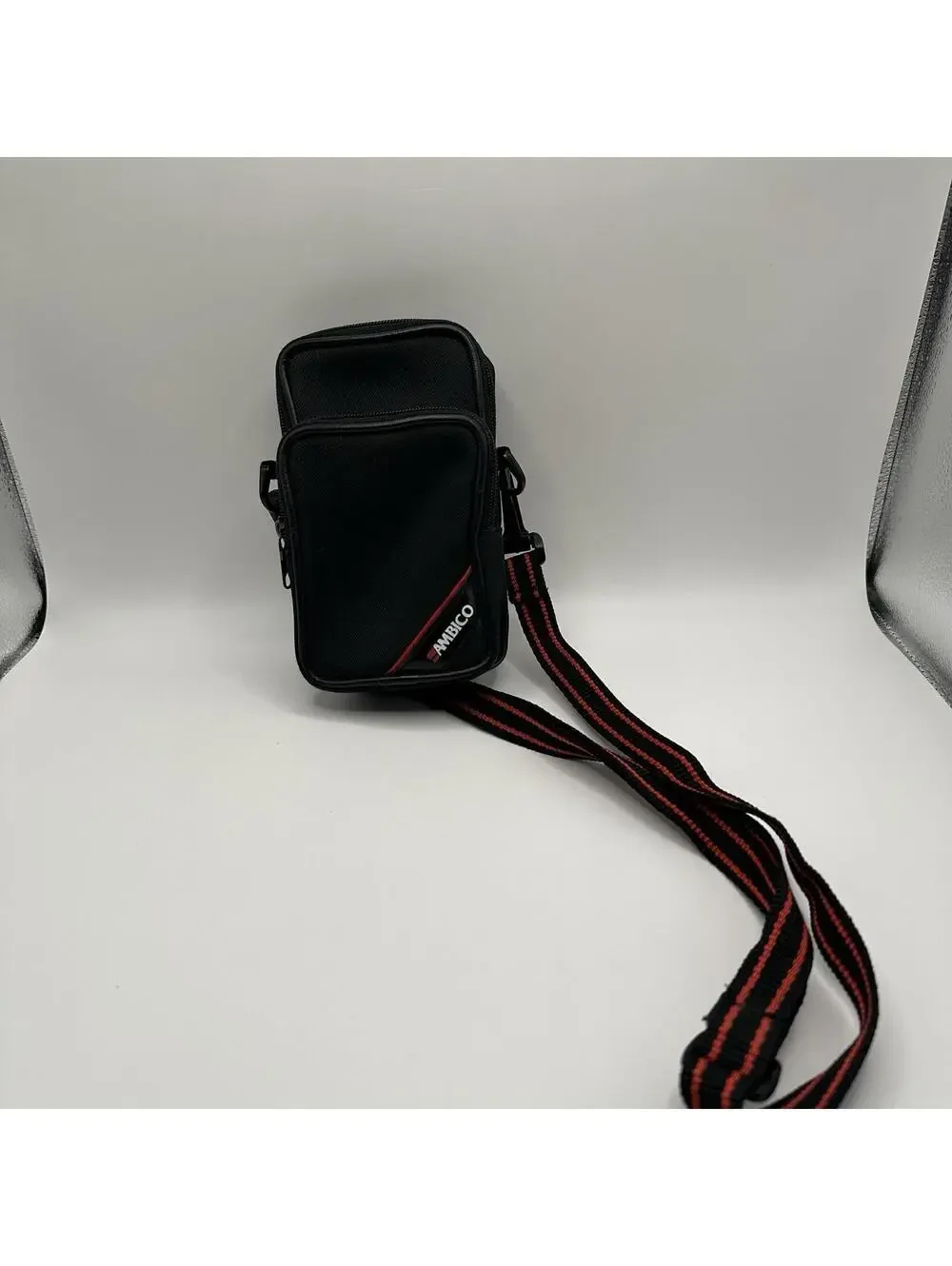 Ambico Camera Bag black Canvas Small Adjustable strap Crossbody Zippered